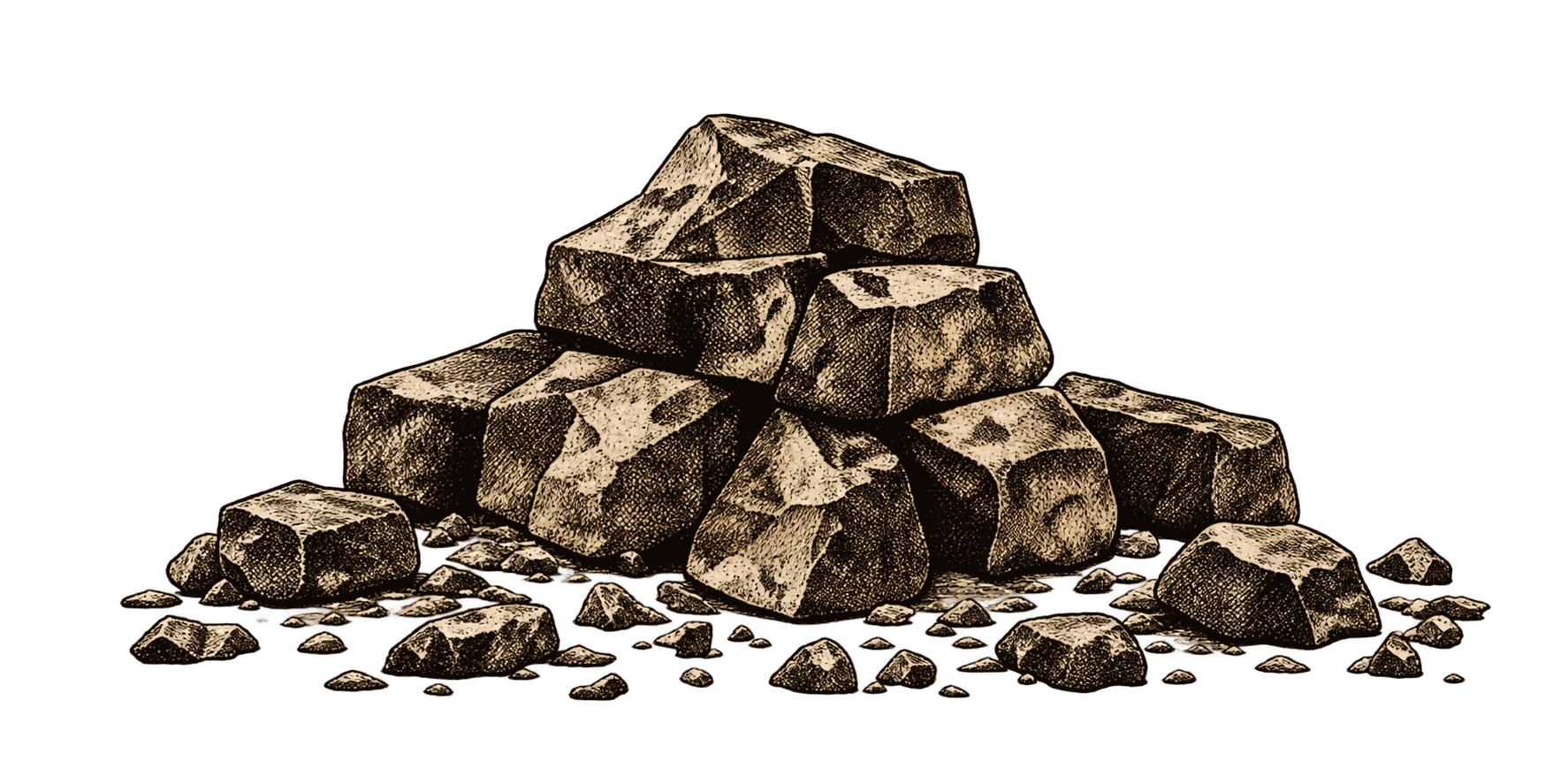 Illustration of a pile of stacked gold bars